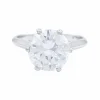 Solitaire platine, or blanc, diamant 2,30 cts.
