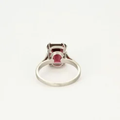 Solitaire platine rubellite