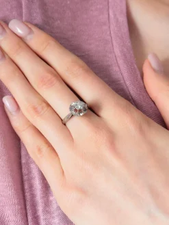 Solitaire Rétro Or Blanc Diamant