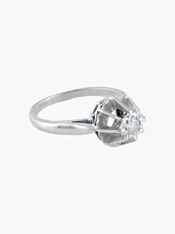 Solitaire Rétro Or Blanc Diamant