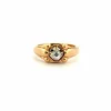 Solitaire vintage or jaune et diamant