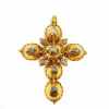 Sublime croix antique en or et diamants taillés en rose de table
