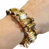 Superbe bracelet « tank » en or rose et or jaune 18 carats, vers 1940