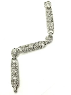Superbe bracelet italien Art Déco en diamants