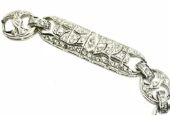 Superbe bracelet italien Art Déco en diamants