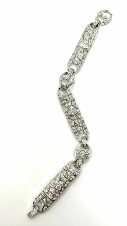 Superbe bracelet italien Art Déco en diamants