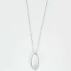 TIFFANY & Co-METRO- Pendentif ovale en or blanc et diamant