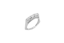 Trilogie en or blanc et diamants