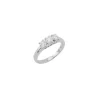 Trilogie en or blanc et diamants