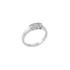 Trilogie en or blanc et diamants