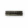Trio diamants noirs et blancs et améthystes