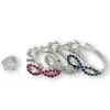Trio d'Infinité - Bague interchangeable en diamants rubis et saphirs