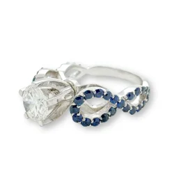 Trio d'Infinité - Bague interchangeable en diamants rubis et saphirs