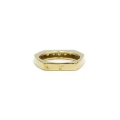 Triple bague Or jaune Diamants Emeraude Saphir Rubis