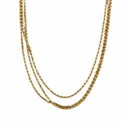 Triple chaîne en or jaune