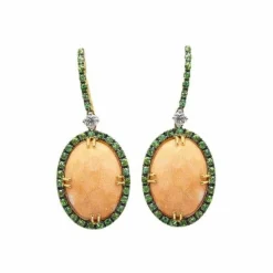 TSAVORIT Boucles d'oreilles Or et Corail naturel