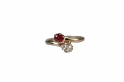 Tu es à moi, bague en diamant, rubis, ancienne mine
