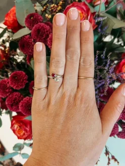 Tu es à moi, bague en diamant, rubis, ancienne mine