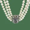 Vintage - Collier de perles de culture - fermoir or blanc