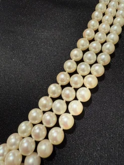 Vintage - Collier de perles de culture - fermoir or blanc