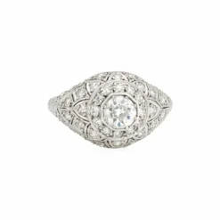 Vintage Art Déco 1ct Diamond Platinum Ring