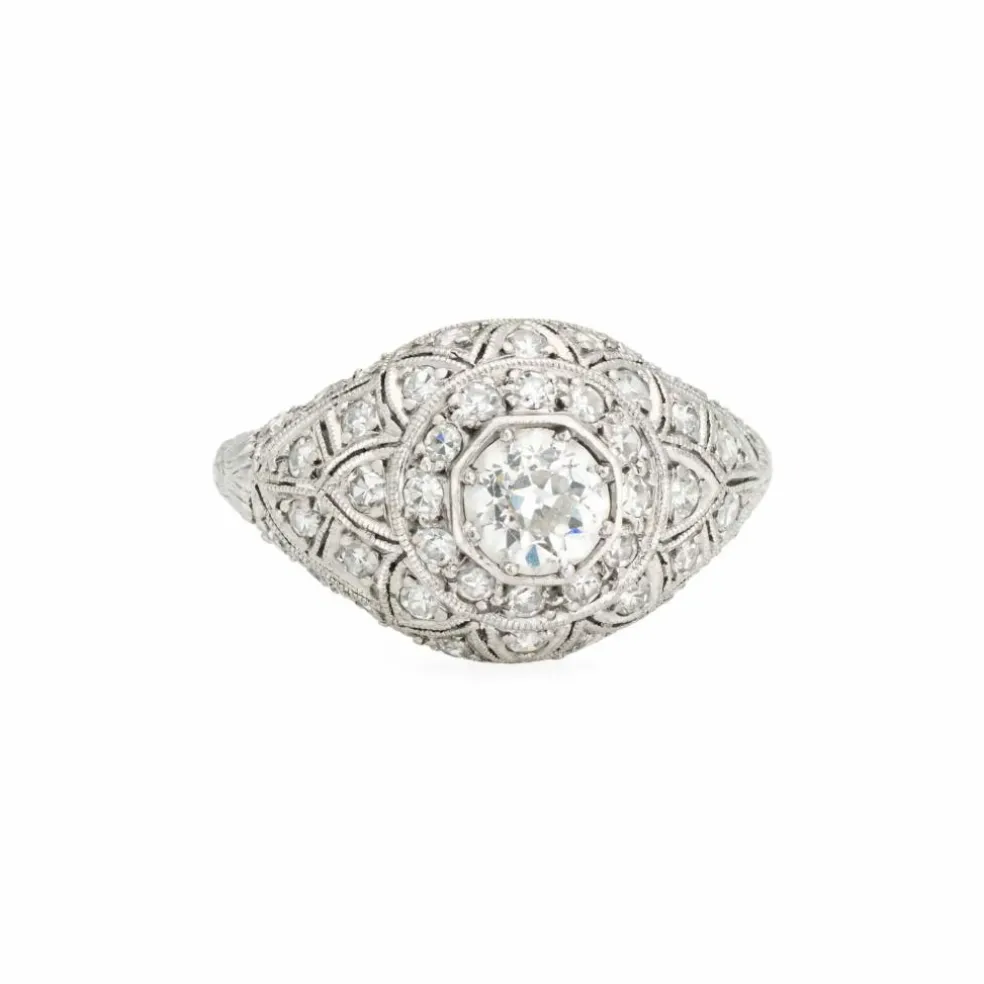 Vintage Art Déco 1ct Diamond Platinum Ring