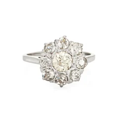 Vintage Art Déco 1.70ct diamond ring cluster