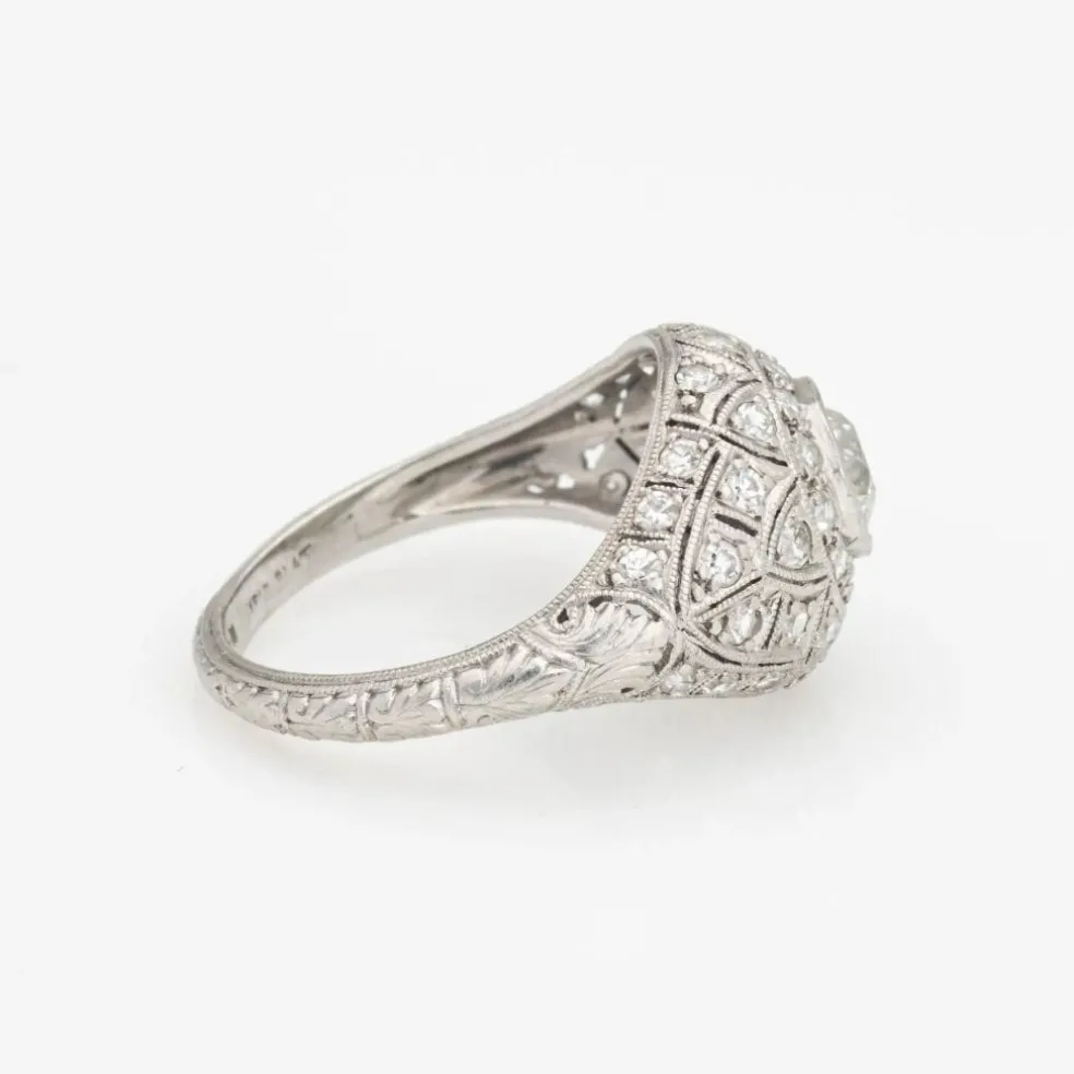 Vintage Art Déco 1ct Diamond Platinum Ring