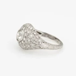 Vintage Art Déco 1ct Diamond Platinum Ring