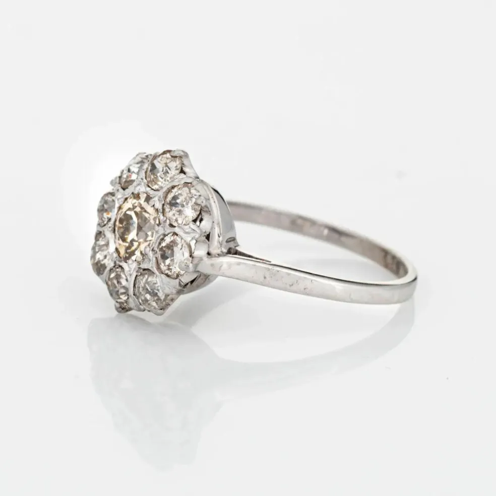 Vintage Art Déco 1.70ct diamond ring cluster