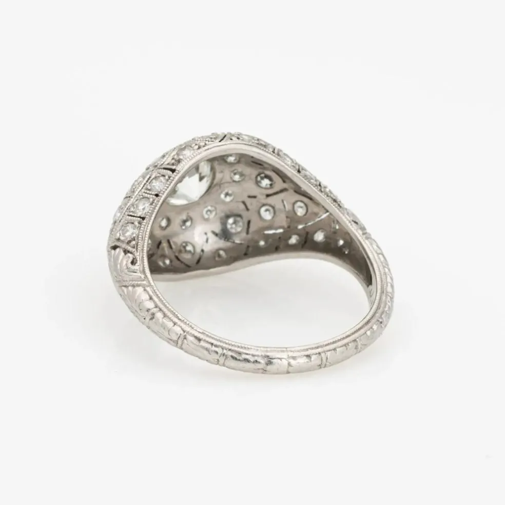 Vintage Art Déco 1ct Diamond Platinum Ring