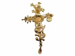 vintage rare broche CHRISTIAN LACROIX croix comedie francaise pendentif