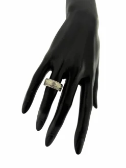 Wellendorff - bague cinétique or blanc, or rose, émail et diamants