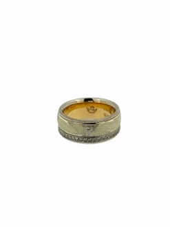Wellendorff - bague cinétique or blanc, or rose, émail et diamants