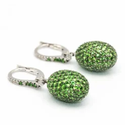 WERTER - Boucles d'oreilles en or et Tzavorites