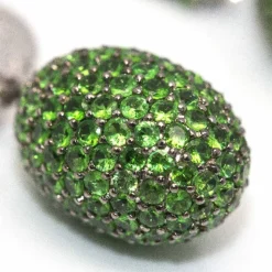 WERTER - Boucles d'oreilles en or et Tzavorites