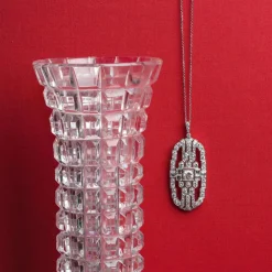 White Gold, Art Déco Diamond Pendant